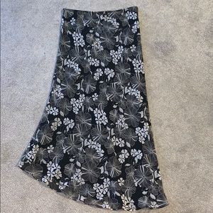 Express Black and White Asymmetrical Skirt